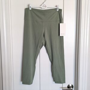 Lululemon NWT Align High Rise Leggings 23" Crop - Desert Green sz 14